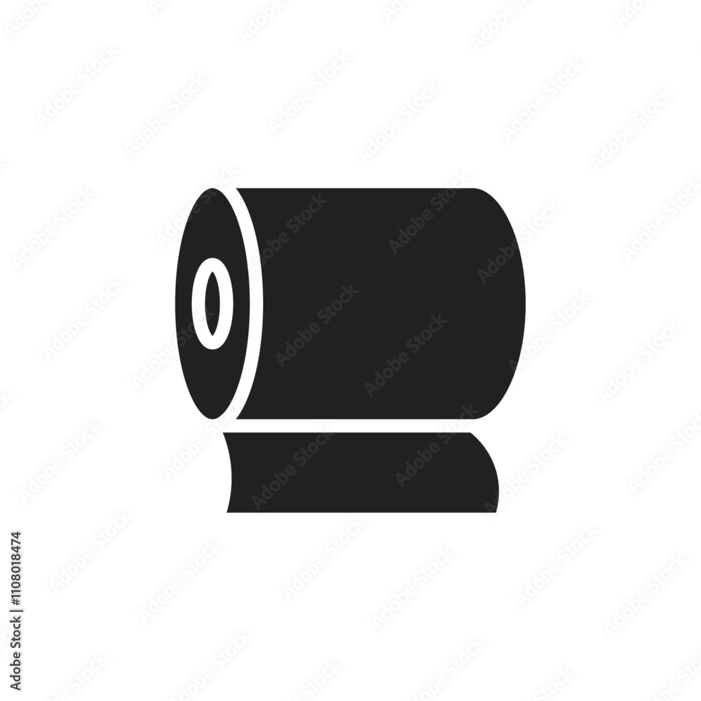 Poster toilet tissue paper roll icon web design in vector