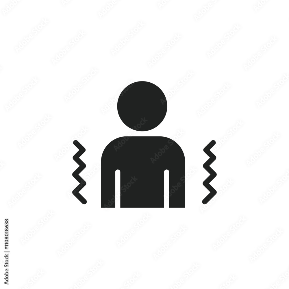 Poster Trembling icon web design in vector
