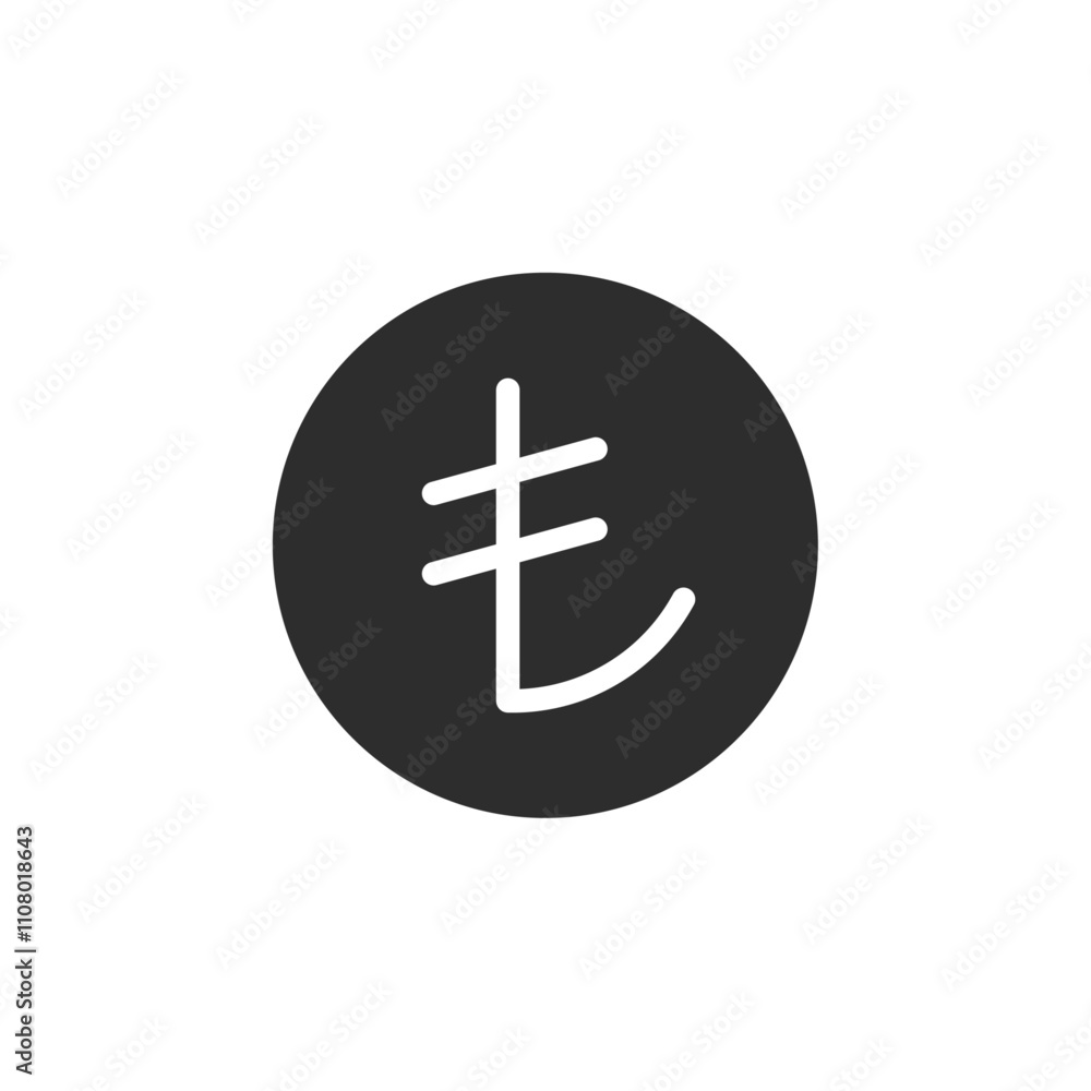 Poster turkish lira icon web design in vector