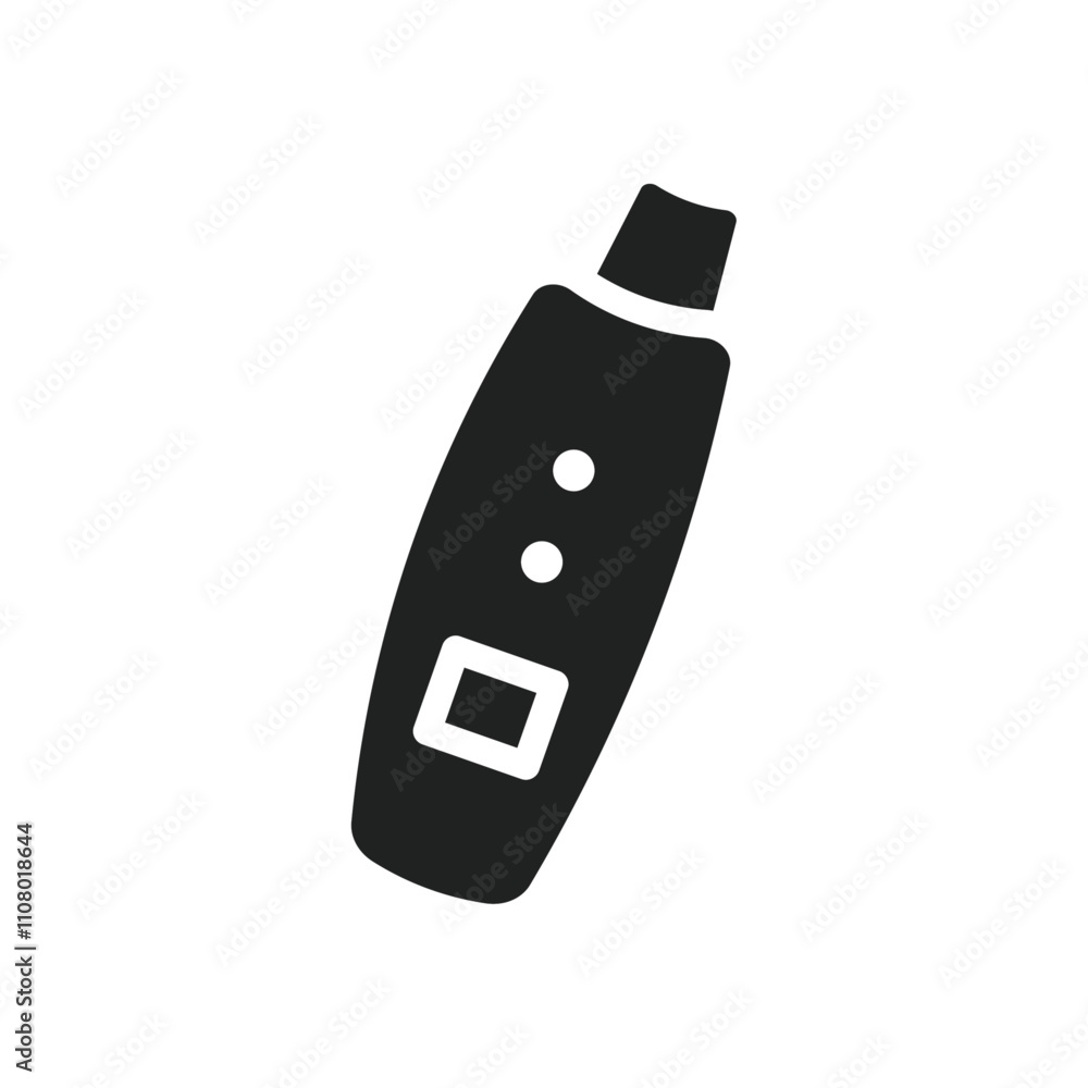 Poster ultrasonic face skin scrubber icon web design in vector