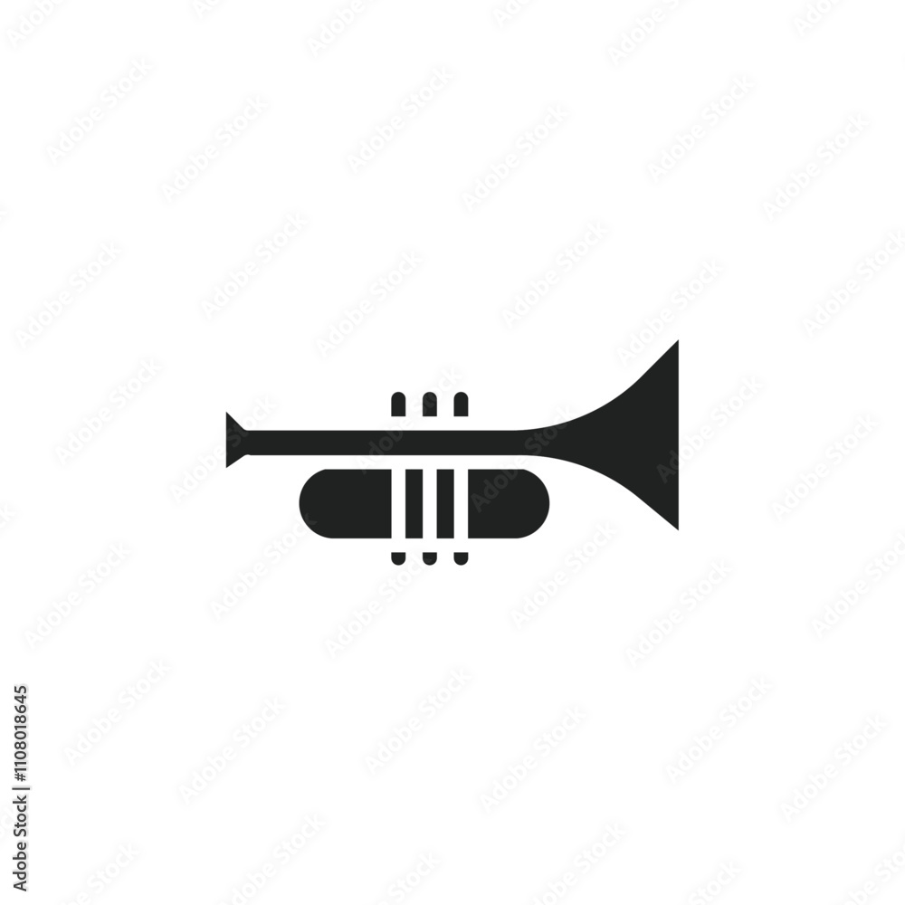 Poster trumpet icon web design in vector