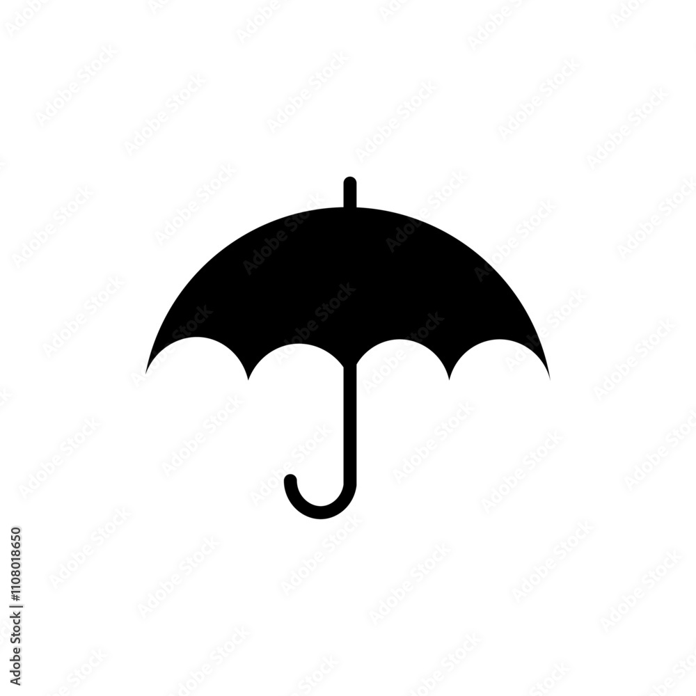 Poster umbrella icon web design in vector