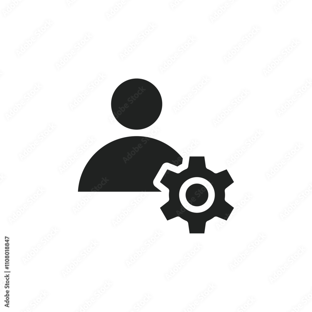 Poster User Management Icon web design in vector