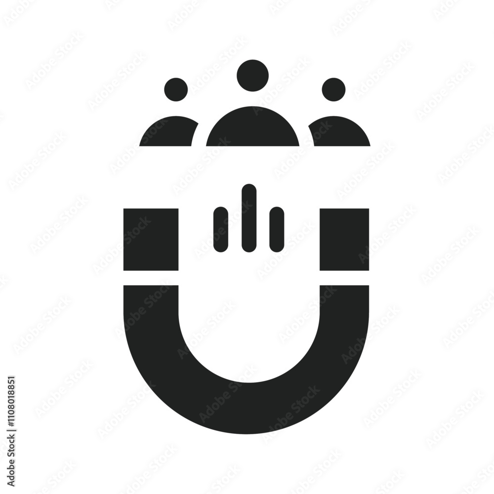Poster user engagement icon web design in vector