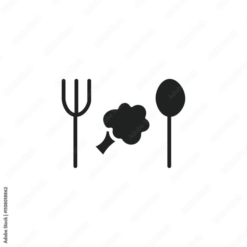Poster vegetarian food icon web design in vector