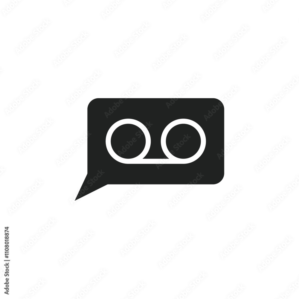 Poster voicemail icon web design in vector