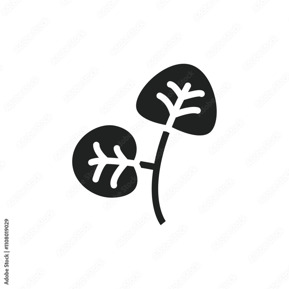 Poster watercress vegetable icon web design in vector