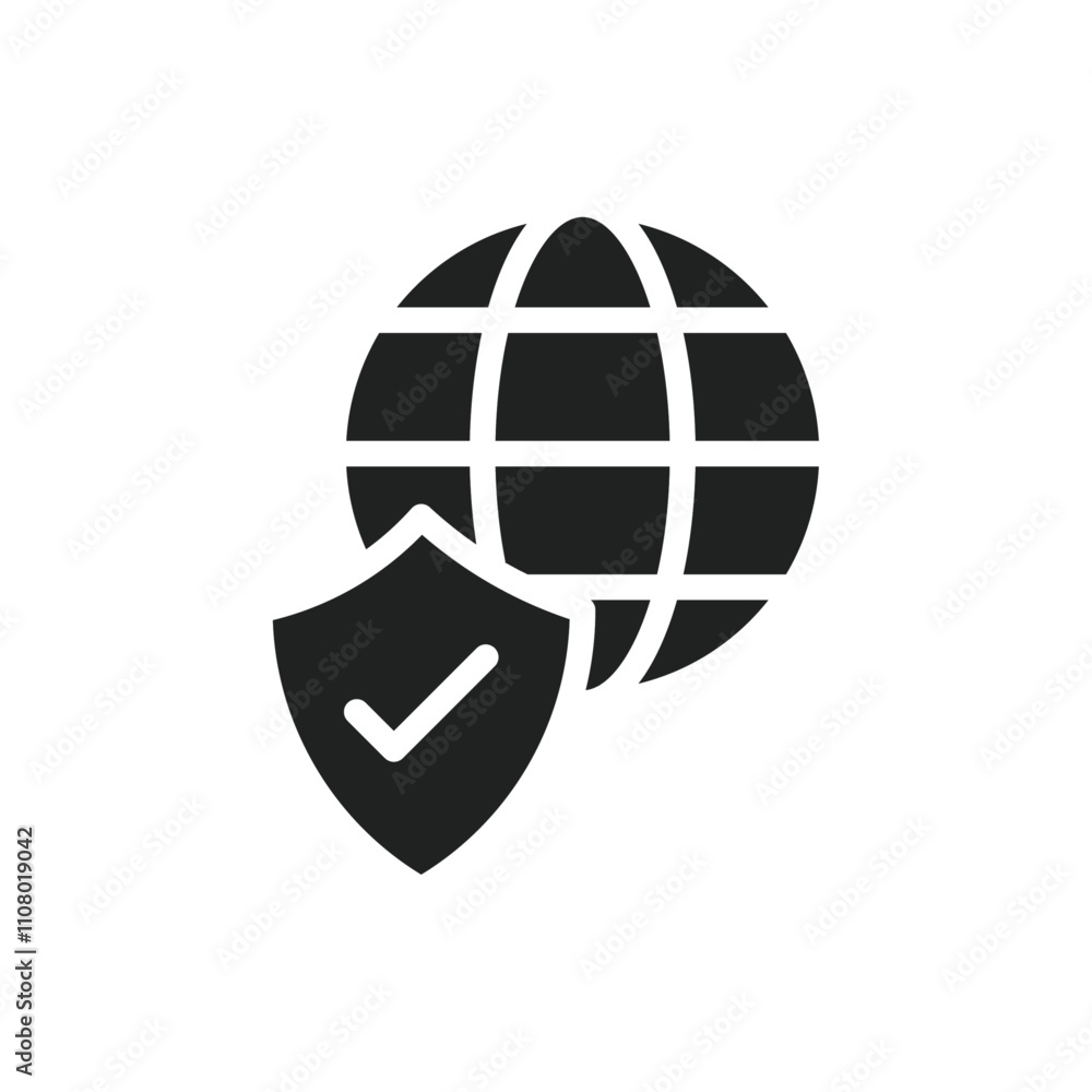 Poster Web Security icon web design in vector