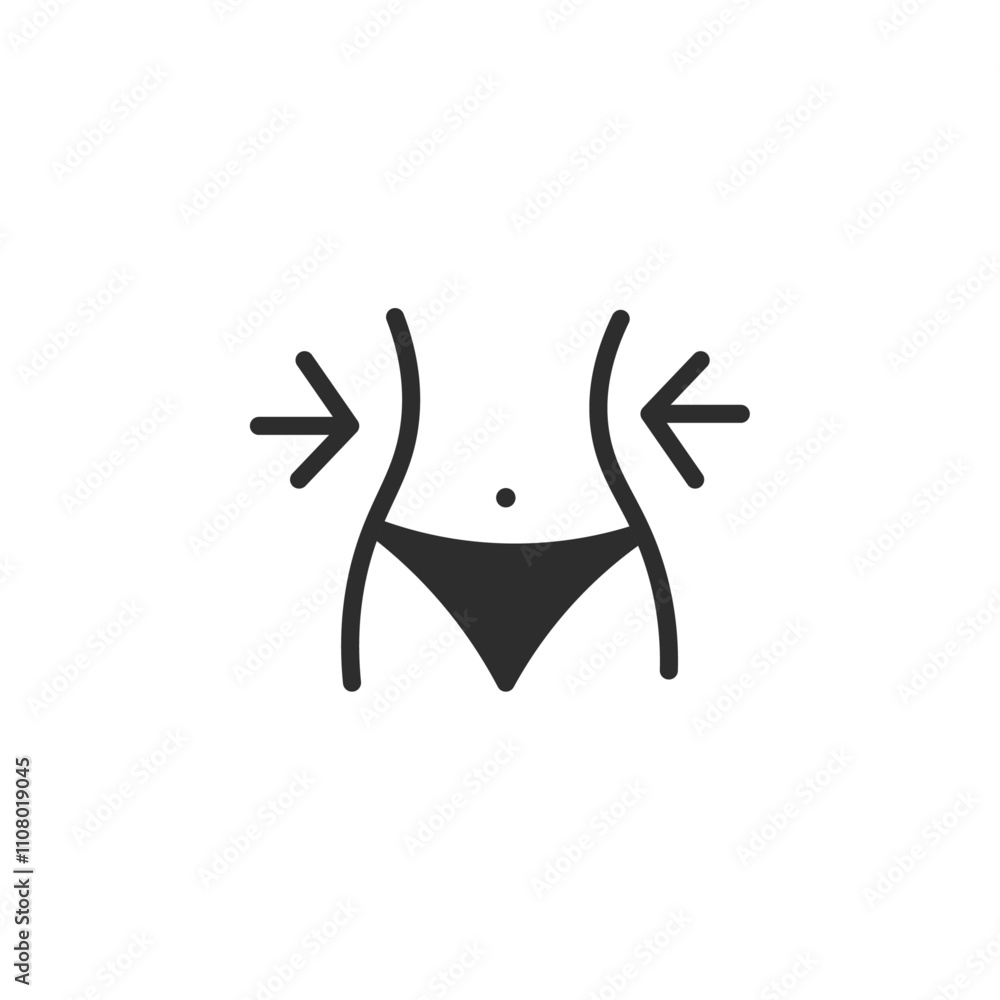 Poster weight loss icon web design in vector