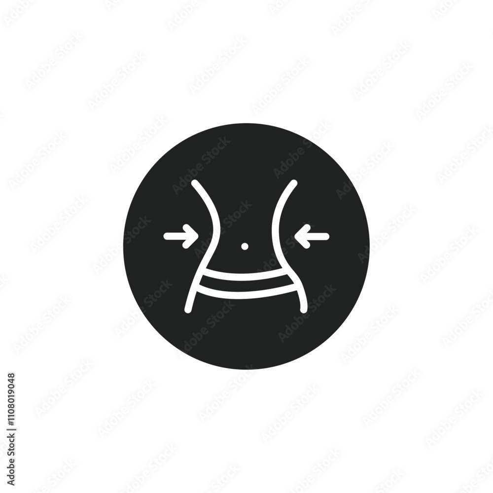 Poster weight loss icon web design in vector