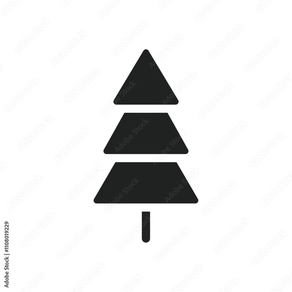 Poster winter tree icon web design in vector