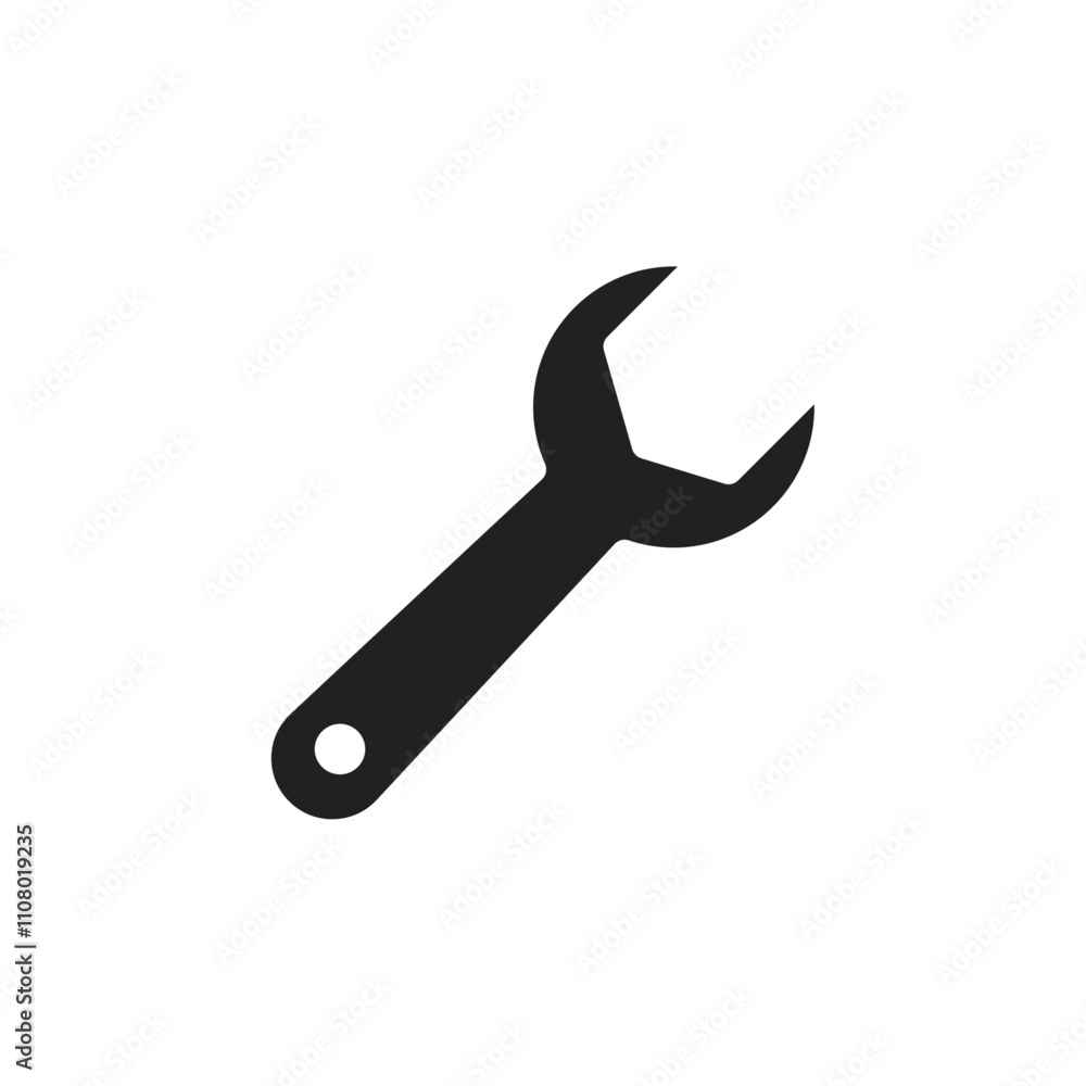 Poster wrench icon web design in vector