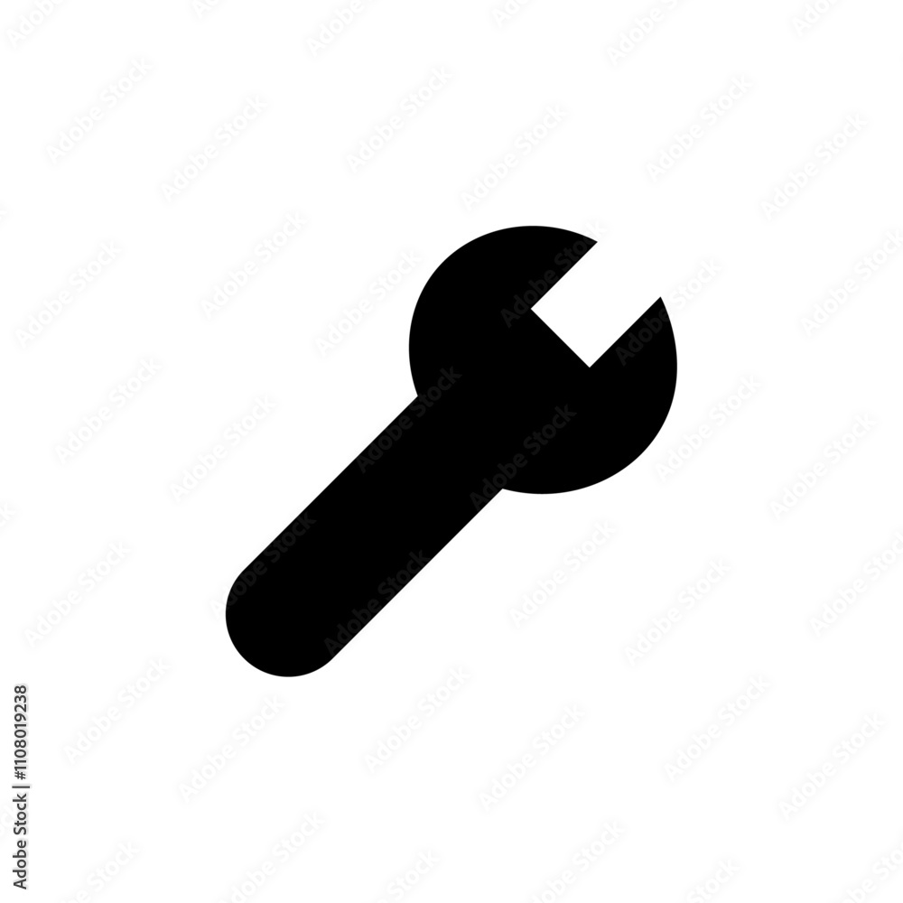 Poster Wrench icon web design in vector