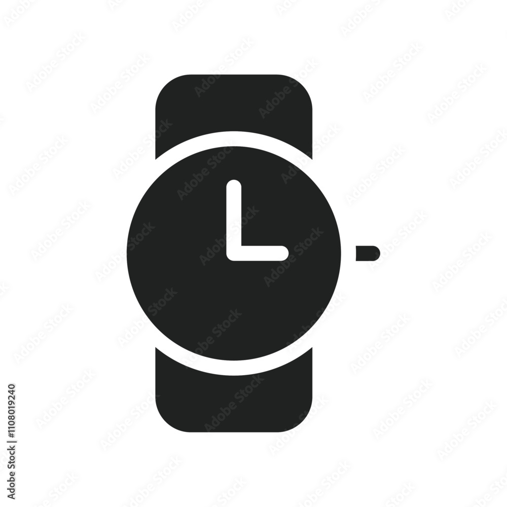 Poster wristwatch icon web design in vector