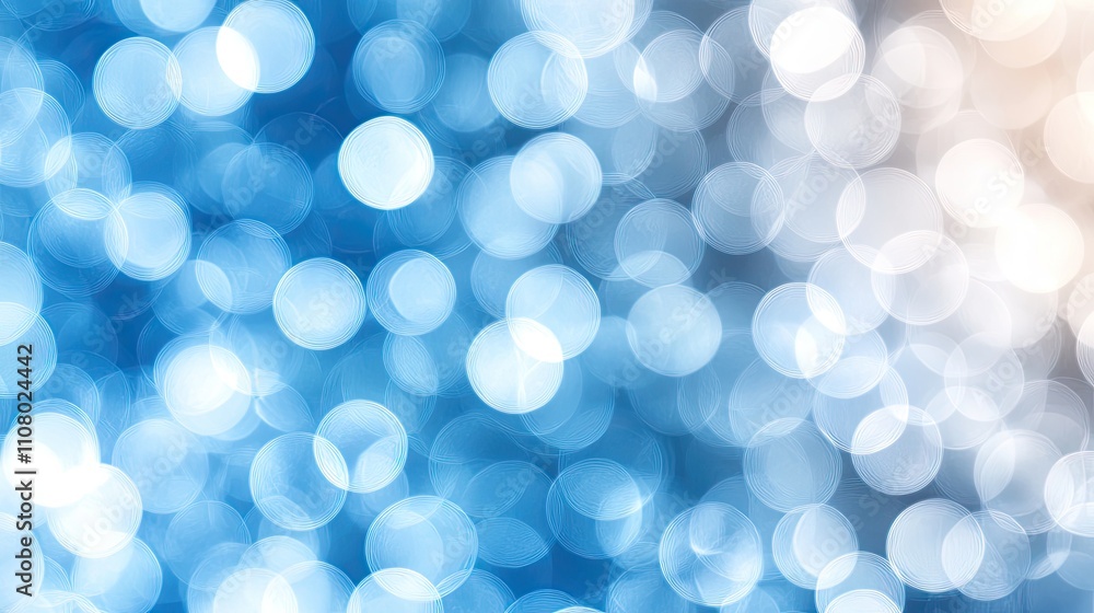Poster a soft and dreamy blue bokeh background, perfect for adding a serene touch to any design or project.