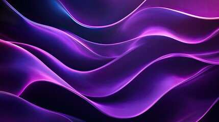 Obraz premium Abstract wave pattern featuring vibrant purple and blue tones, creating a sense of depth and fluidity.