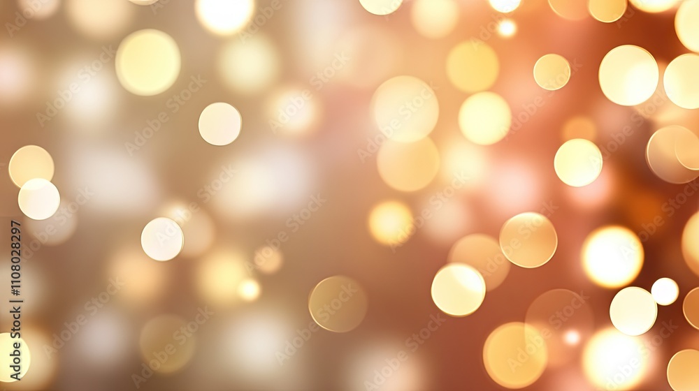 Poster beautiful bokeh background with warm golden tones, perfect for creating a festive or elegant atmosph