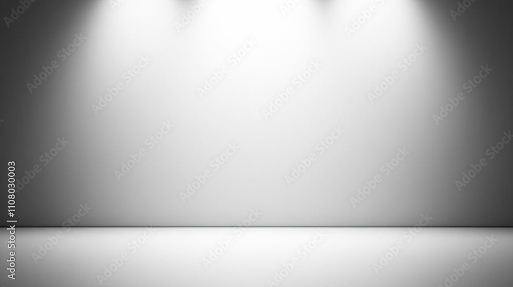 Poster minimalist studio background with bright light, perfect for showcasing products or hosting events in