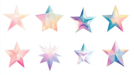 Obraz premium Geometric minimalist stars illustration millennial gray high fidelity abstract design creative environment artistic viewpoint