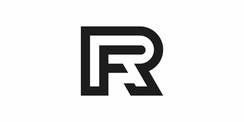 Fototapeta premium logo FR icon vector