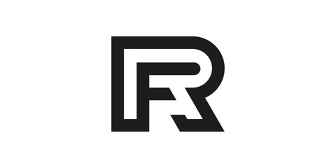 Obraz premium logo FR icon vector