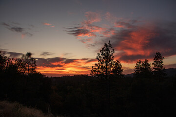 sunset in the mountains