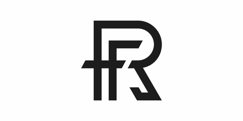 Obraz premium logo FR icon vector