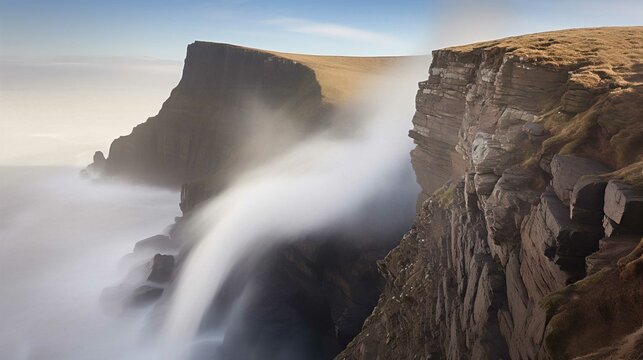 Majestic Waterfalls of Iceland and Niagara with Rainbow Cascades in Nature's Power