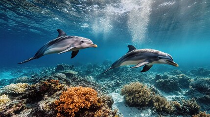 Marine wildlife conservation, protecting habitats, ocean ecosystems, preservation focus.