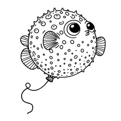 pufferfish balloon funny sketch © Satoru Sketches