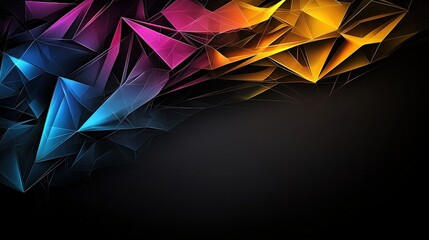 Obraz premium Dynamic geometric shapes abstract art digital background vibrant colors artistic expression modern design trends