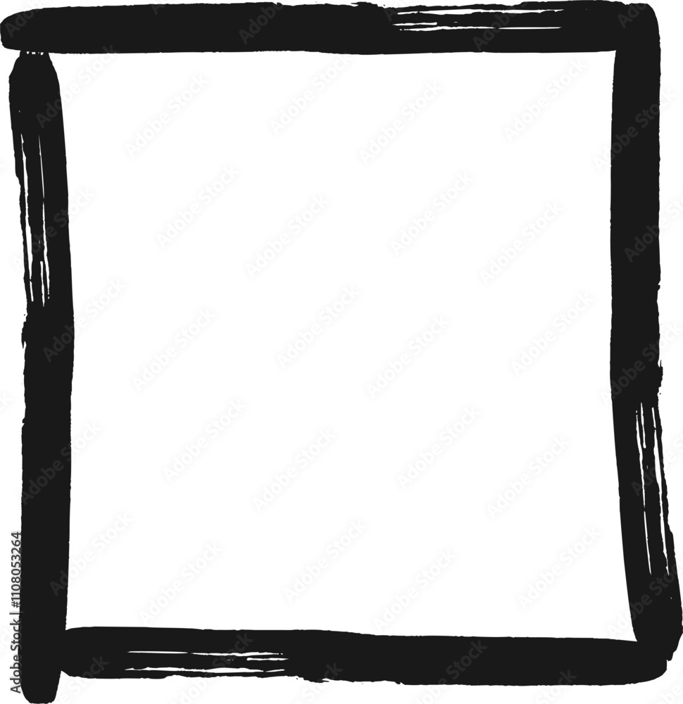 Poster hand drawn square border adds a touch of artistic flair, creating a simple yet impactful frame on a 