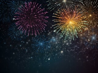 New Year&rsquo;s holiday background with abstract fireworks.