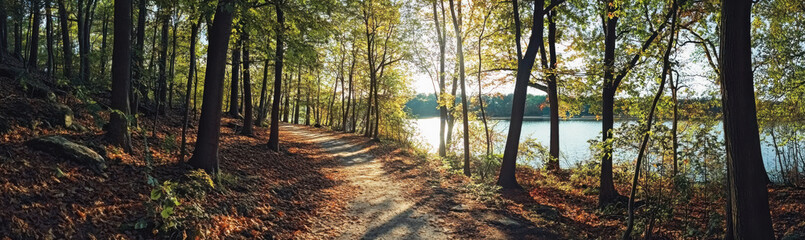 Fototapeta premium trail in the forest 