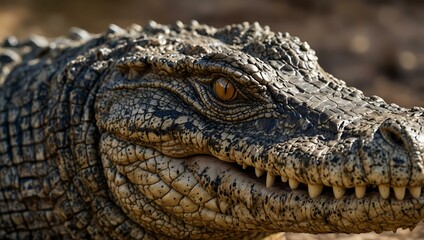 Fototapeta premium Nile crocodile close-up.