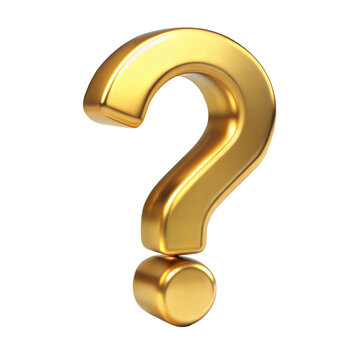 recommend clip art: Golden Metal Question Mark Sign Isolated on White Transparent Background, PNG Element