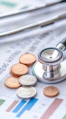 Exploring the connection between healthcare costs and financial analysis through stethoscope and coins