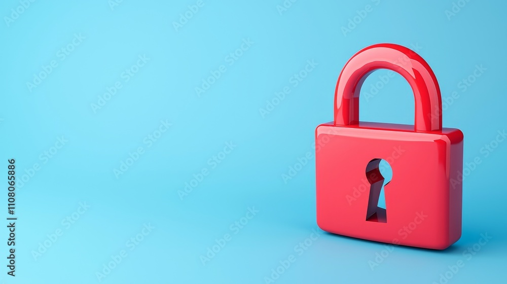 Poster ensuring cybersecurity and data protection, securing internet networks, protecting business and fina