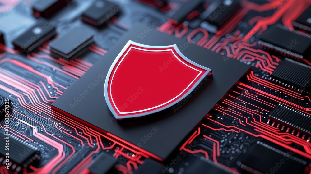 Aufkleber a cutting-edge digital data network featuring a smartphone interface that showcases a cybersecurity 