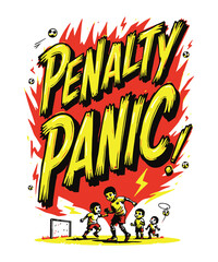 Fototapeta premium Penalty panic typography t-shirt vector design templates
