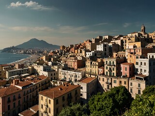 Fototapeta premium Panorama of Naples cityscape.