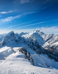 Fototapeta premium Sonnige Winterlandschaft: Der Schneeberg in voller Pracht