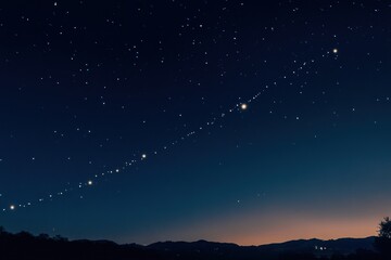 Night Sky Stars Above Silhouetted Mountains