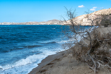 Wild coast, Milos, Cyclades Islands, Greece.