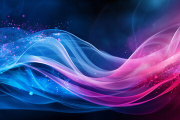 Fototapeta premium Colorful Light Trails with Glowing Neon Waves and Vibrant Energy Flow – Abstract Digital Art Background
