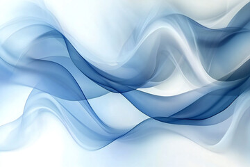 Fototapeta premium Abstract Blue Flowing Lines and Soft Curves with Fluid Motion and Seamless Gradient Background