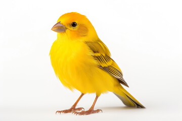 canary bird isolated on clear white background