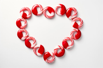 Obraz premium Candy Cane Frame isolated on clear white background