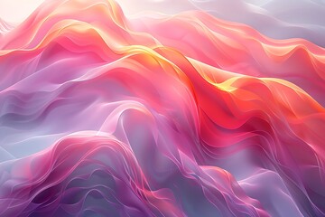 Obraz premium Abstract waves of color creating a fluid, dreamy landscape.