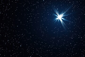 Bright Star Shining in a Dark Night Sky